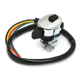 Przełącznik kierownicy do motocykla, wyłącznik/światła mijania/światła drogowe, klakson/rozruch. Chrom Uniwersalny