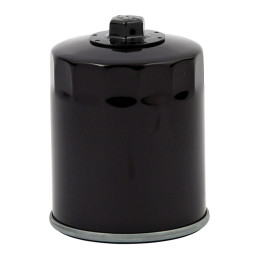 MCS, spin-on oil filter, magnetic with top nut. Black 84-98 Softail 80-98 FLT 82-94 FXR L84-22 XL 08-12 XR1200 97-02 Buell (NU)