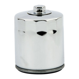 MCS, spin-on oil filter with top nut. Chrome 02-17 V-Rod (NU)