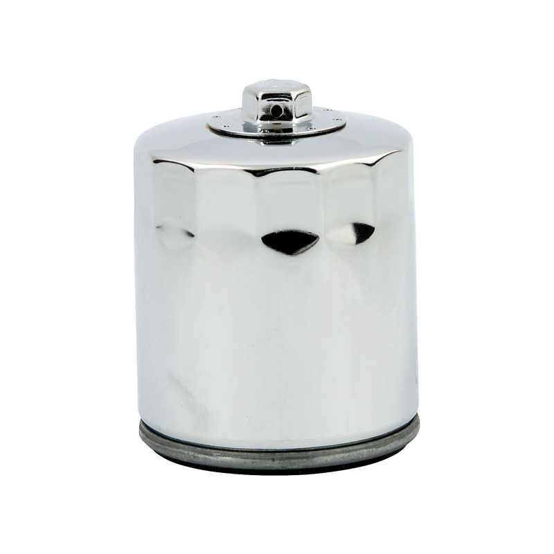 MCS, spin-on oil filter with top nut. Chrome 02-17 V-Rod (NU)