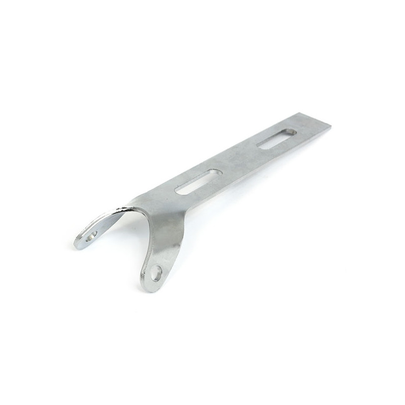 Universal solo seat hinge, round mount. Chrome Universal