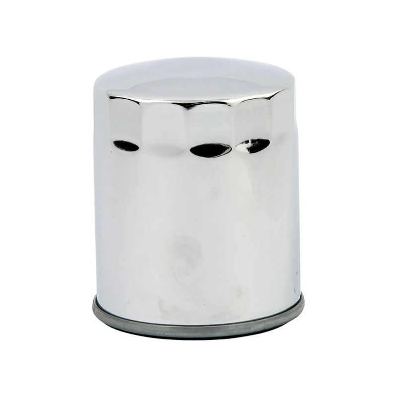 MCS, spin-on oil filter. Chrome 84-98 Softail 80-98 FLT 82-94 FXR L84-22 XL 08-12 XR1200 97-02 Buell (NU)