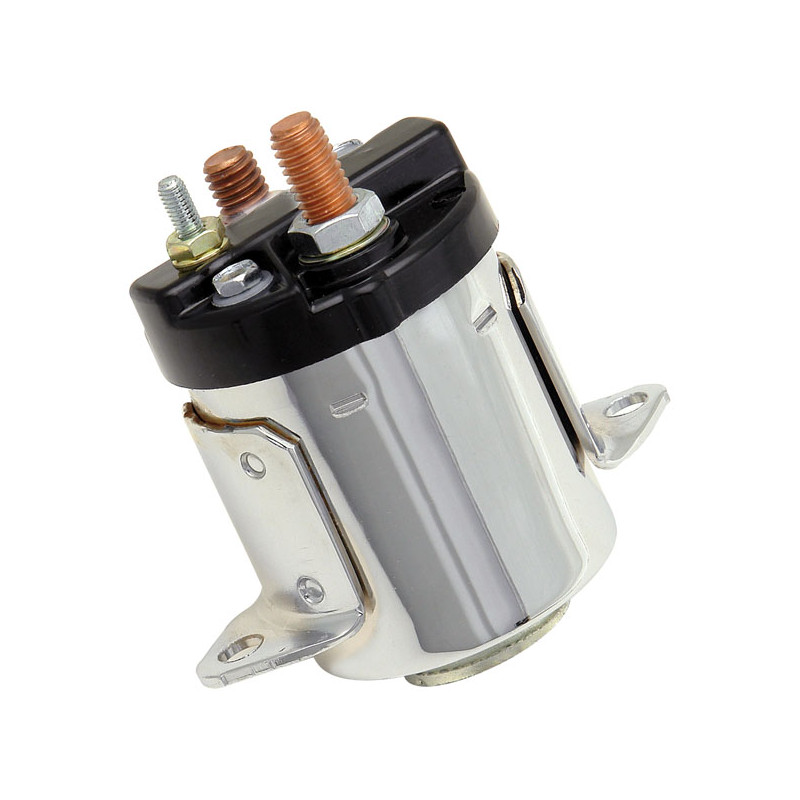ACCEL, 5-speed starter solenoid. Chrome 80-88 FLT FXR 5-Speed models (excl. 5-speed Softail) (NU)