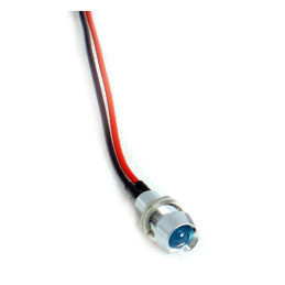 Custom LED ukazatel světla 1/4" modrý 12V