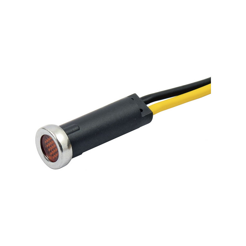 Kierunkowskaz LED 5/16". Uniwersalny, żółta soczewka