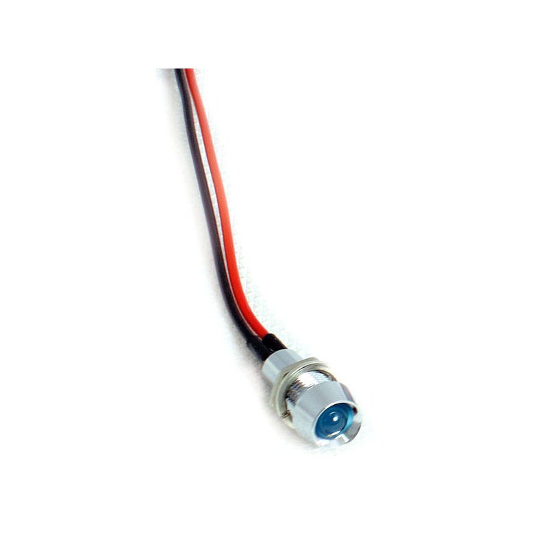 Custom LED indicator light. 5/16", blue 12V custom applications