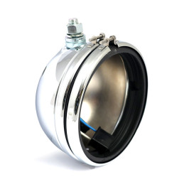 OEM style 5-3/4" FX, FXR, XL headlamp shell only. Chrome 75-89 FX FXR XL (NU)