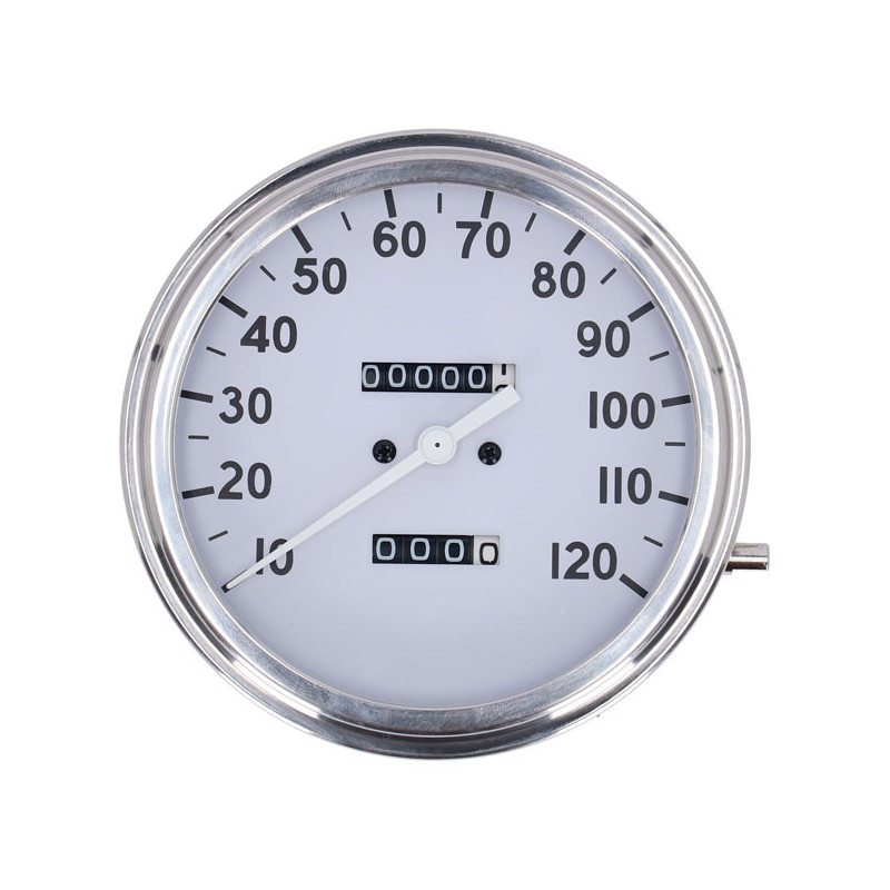 FL speedometer, 36-40 face, White. 2:1 MPH 