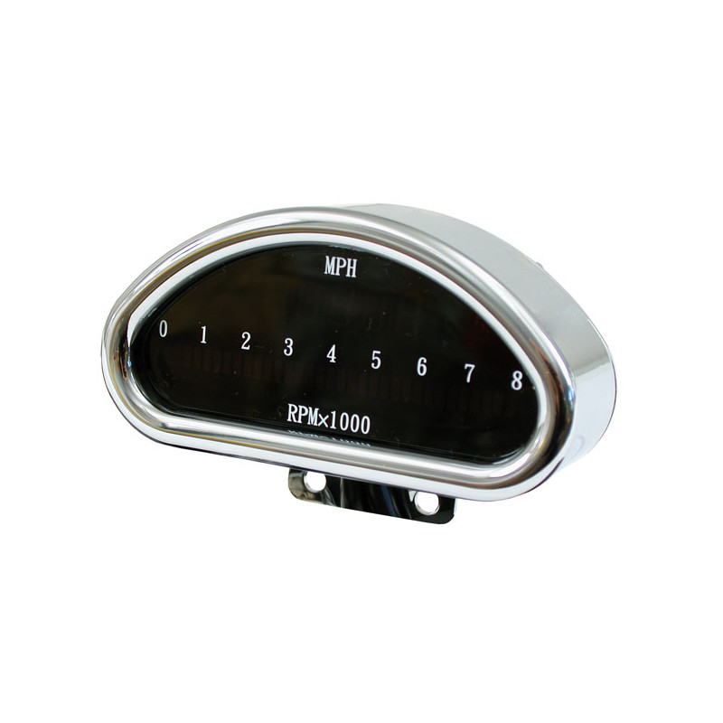 Electronic CNC aluminum speedometer (MPH) chrome Universal