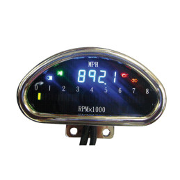 Electronic CNC aluminum speedometer (MPH) chrome Universal