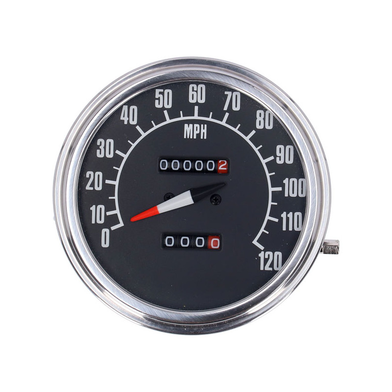 FL speedometer, 74-84 face, black. 1:1 MPH 