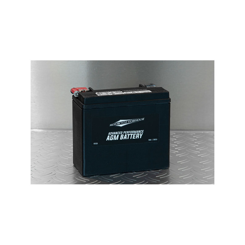 MCS, Advance Series - AGM sealed battery. 12V, 18Ah, 310CCA Harley: 97-23 Softail 97-17(NU)Dyna 97-03(NU)XL 07-17(NU)V-Rod (excl